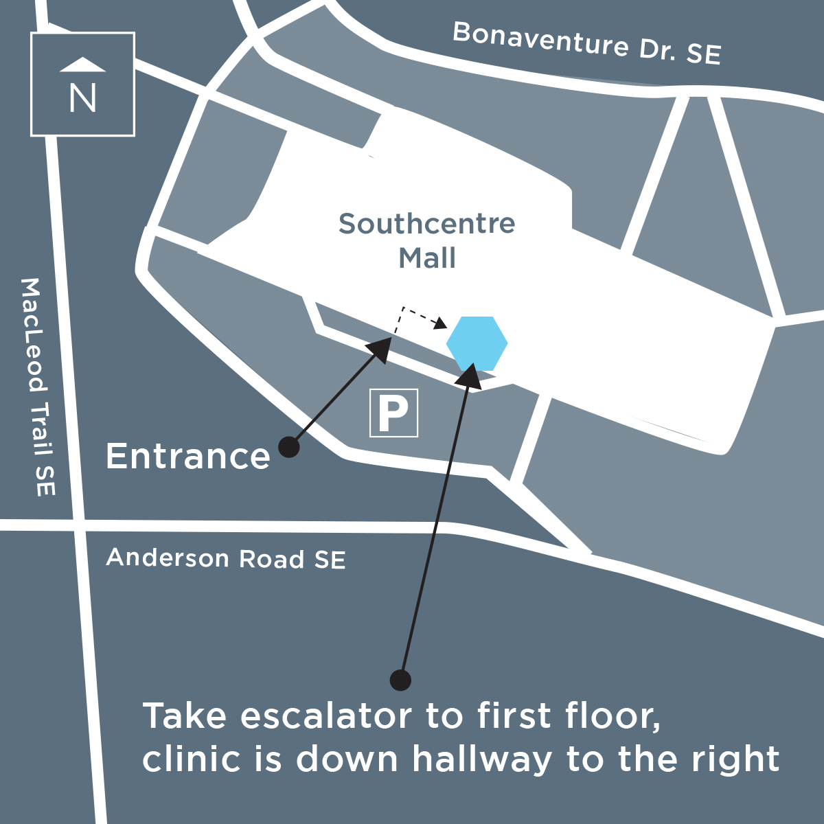 Southcentre - Map and Directions - Mayfair Diagnostics